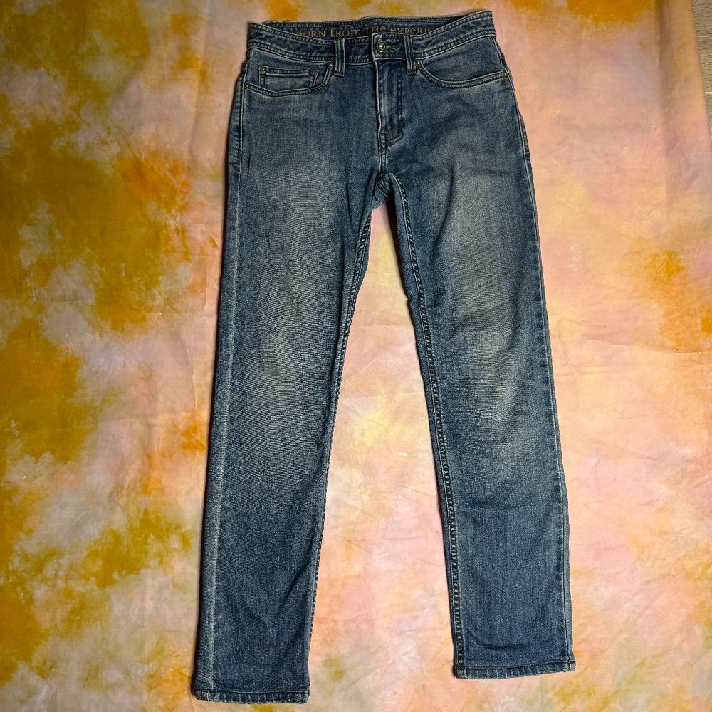 prAna Jeans Men 28x28 Slim Fit Stretch Medium Fade Blue Denim Casual Pants